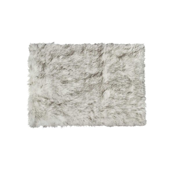 Decor 2 x 3 in. Gradient Grey Faux Fur Rectangular Area Rug 328320